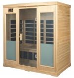 Luxus Infrarot Wrmekabine in Hemlock fr 3 Personen
