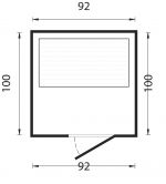 Luxus Infrarot Wrmekabine in Hemlock fr 1 Person