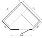 Luxus Infrarot Eck-Wrmekabine in Hemlock fr 4 Personen