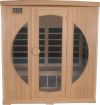 Luxus Infrarot Wärmekabine in Hemlock Runddesign für 3 Personen
