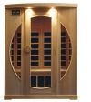 Luxus Infrarot Wärmekabine in Hemlock Runddesign für 2 Personen